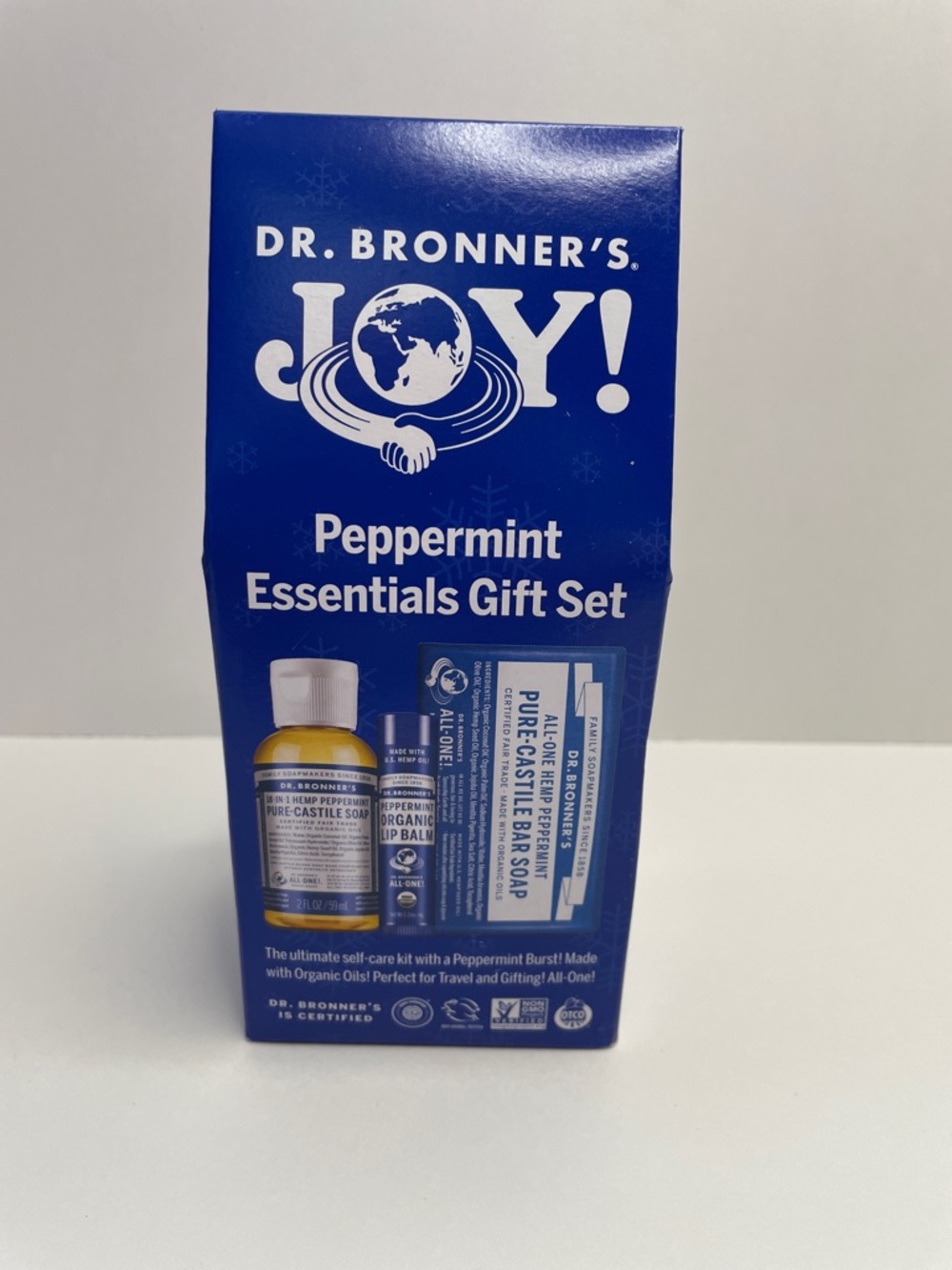 NIB Dr. Bronner's Joy! Peppermint Essentials Gift Set